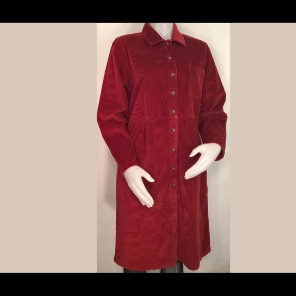 red corduroy dress womens